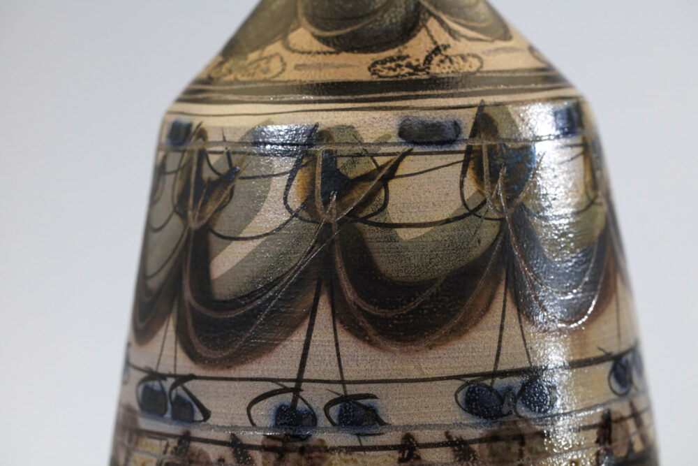 grand pied de lampe en céramique Lucas Antoine à Keraluc Bretagne années 60 - G406