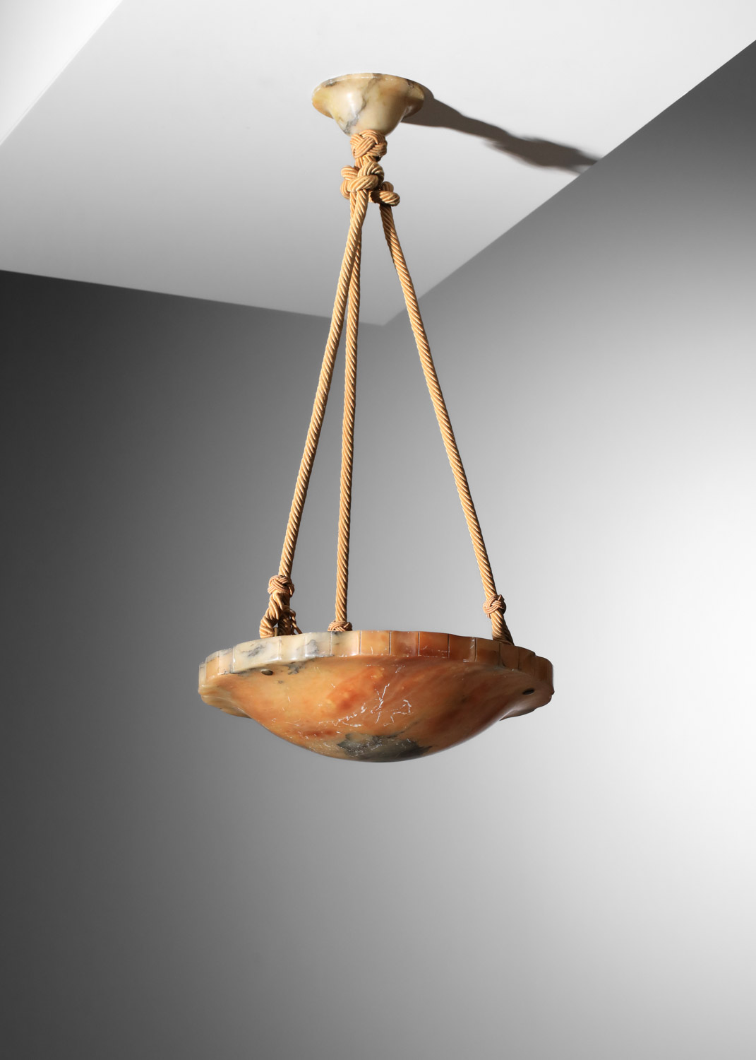 Suspension Art Déco en albâtre - J691