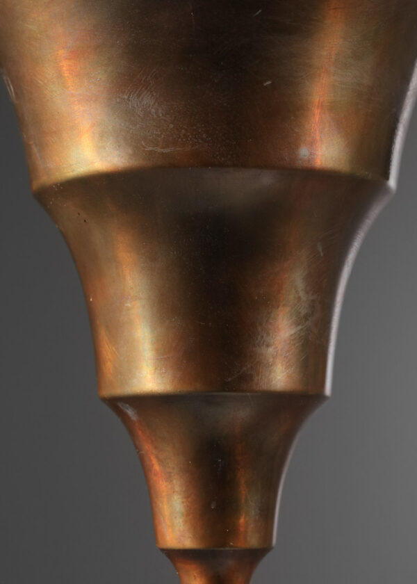 lampadaire italien des années 30 40 en cuivre patiné G197