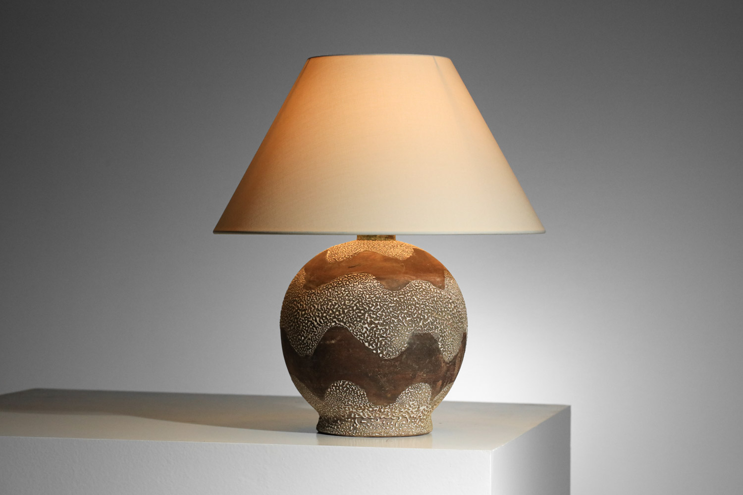 French 50's ceramic lamp in the style of Jean Besnard - I219