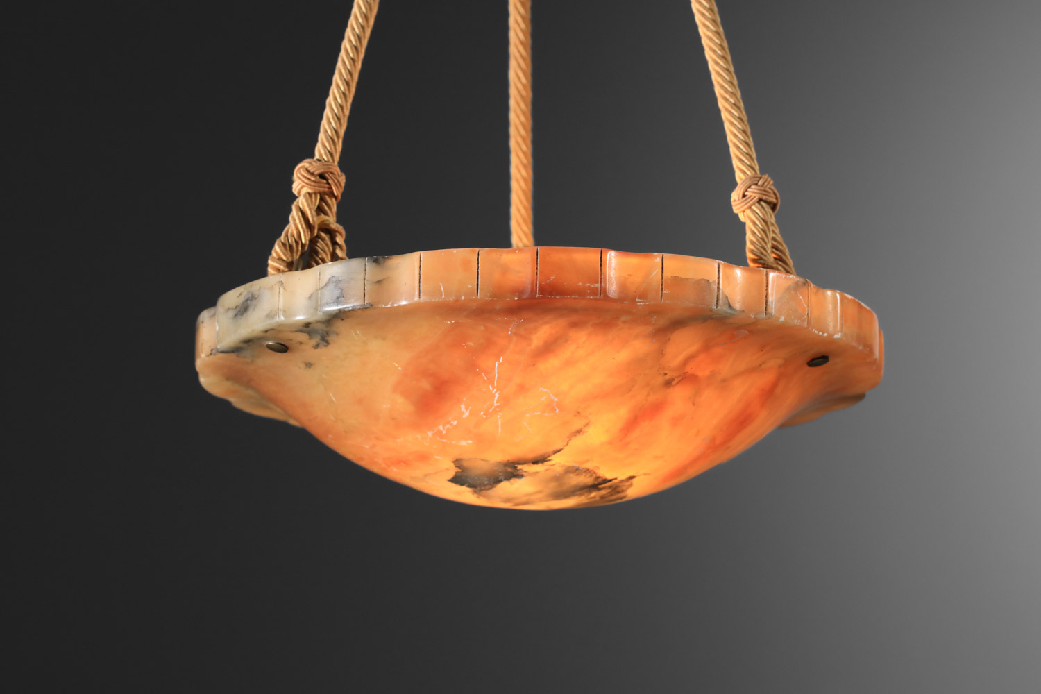 Suspension Art Déco en albâtre - J691