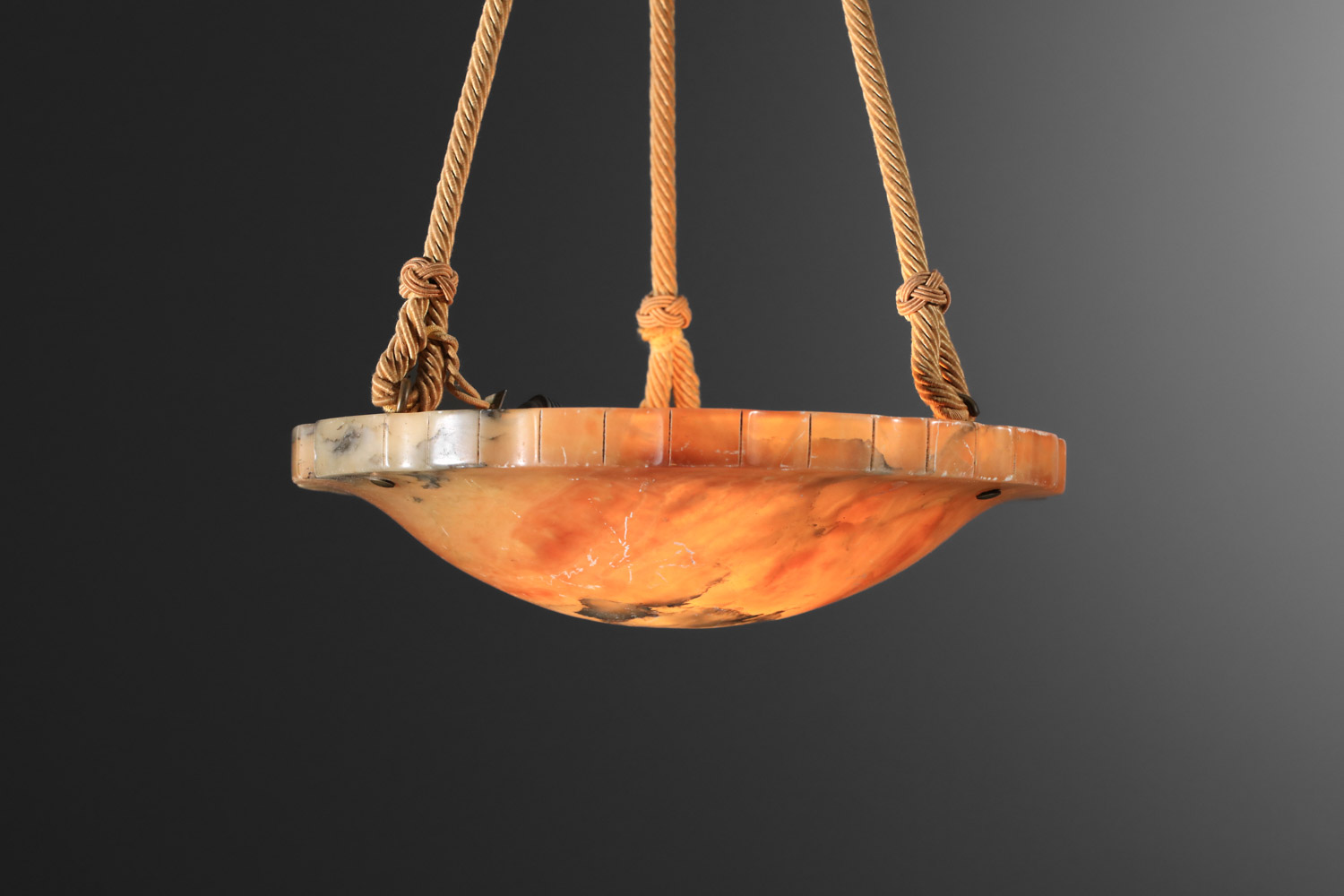 Suspension Art Déco en albâtre - J691