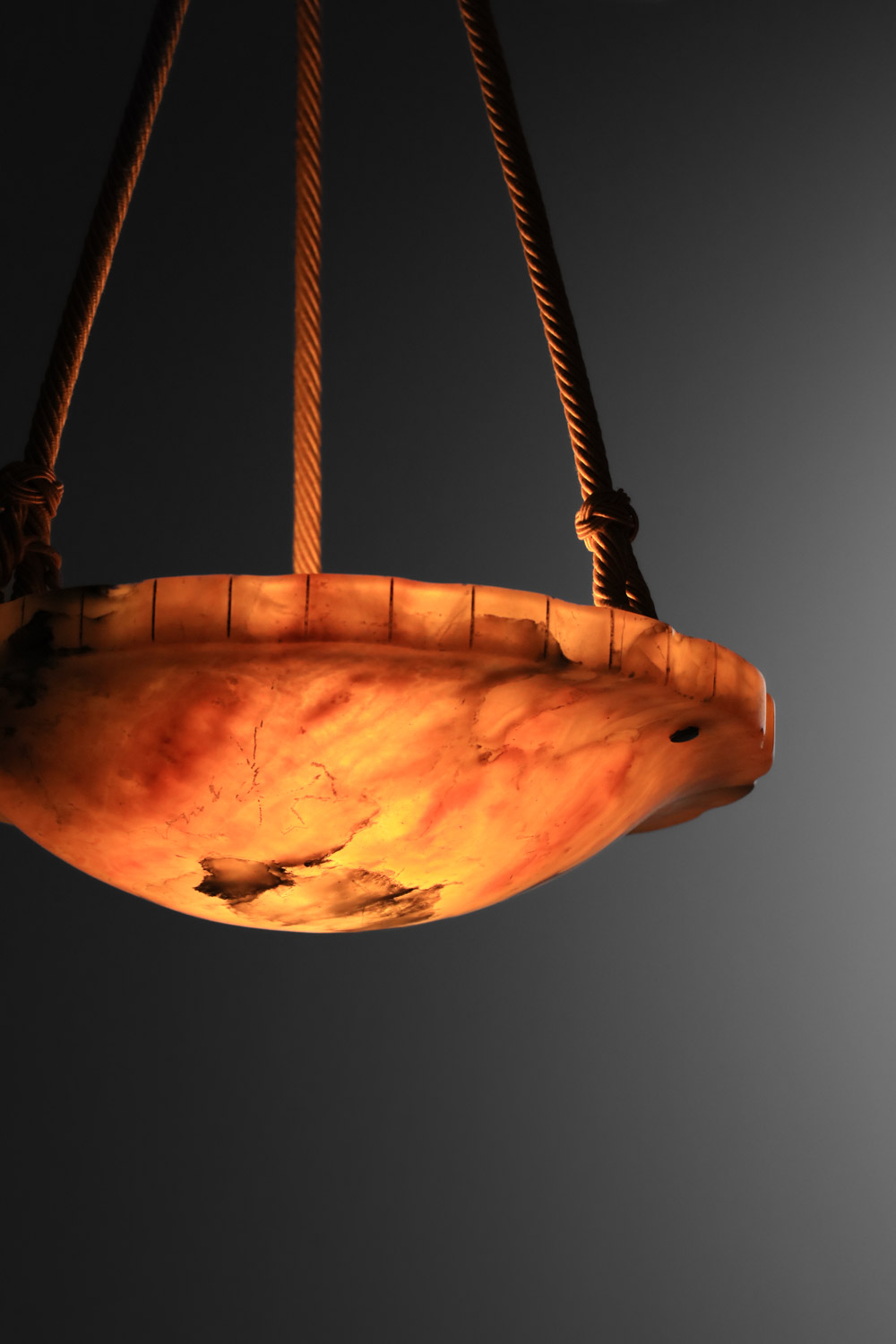 Suspension Art Déco en albâtre - J691