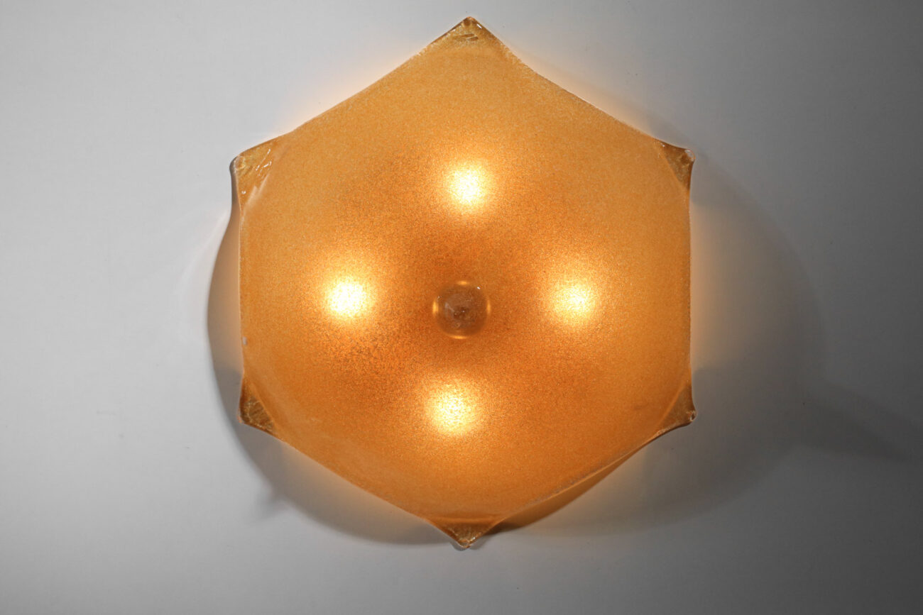 plafonnier italien de murano par la murrina années 80 J114