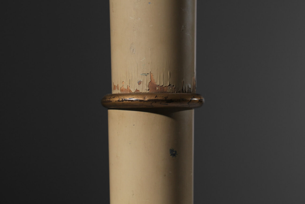 lampadaire art déco en bois et métal 4 boules années 30 - I295
