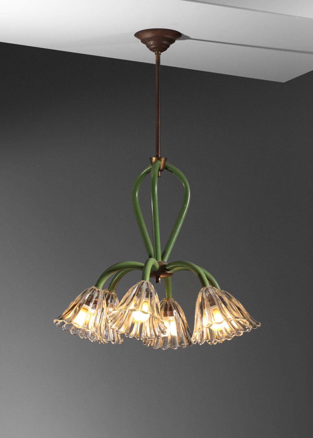 lustre italien verre de Murano des années 30 40 attr. à Ercole Barovier I457