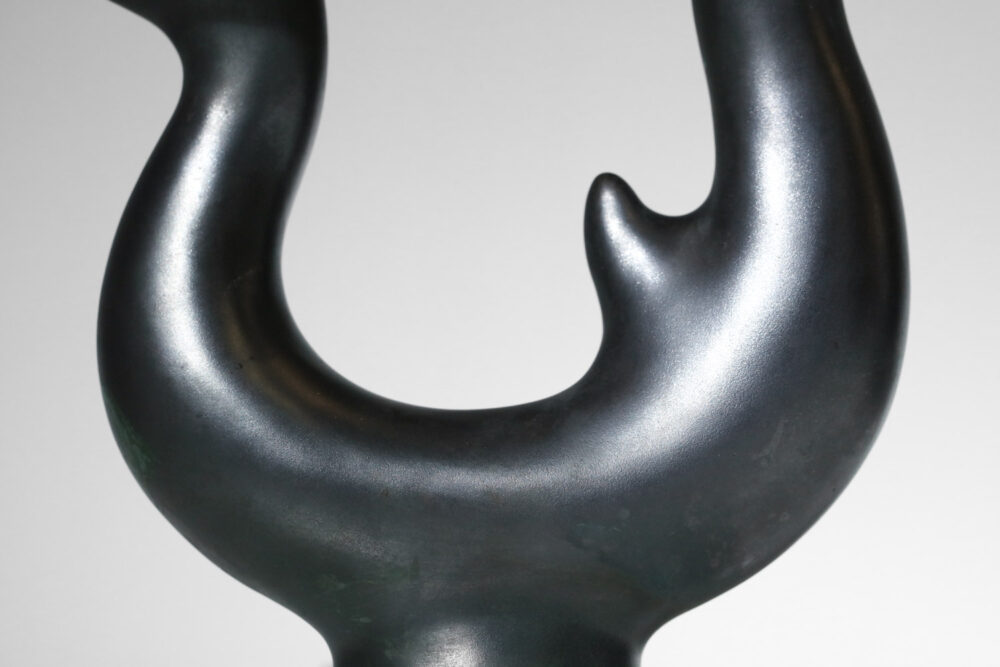 paire de lampes zoomorphes en céramique dans le goût de George Jouve H126