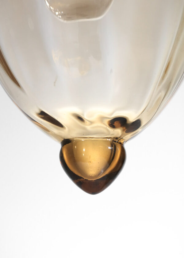 lustre lanterne italien en verre fumé de murano années 40/50 - I615