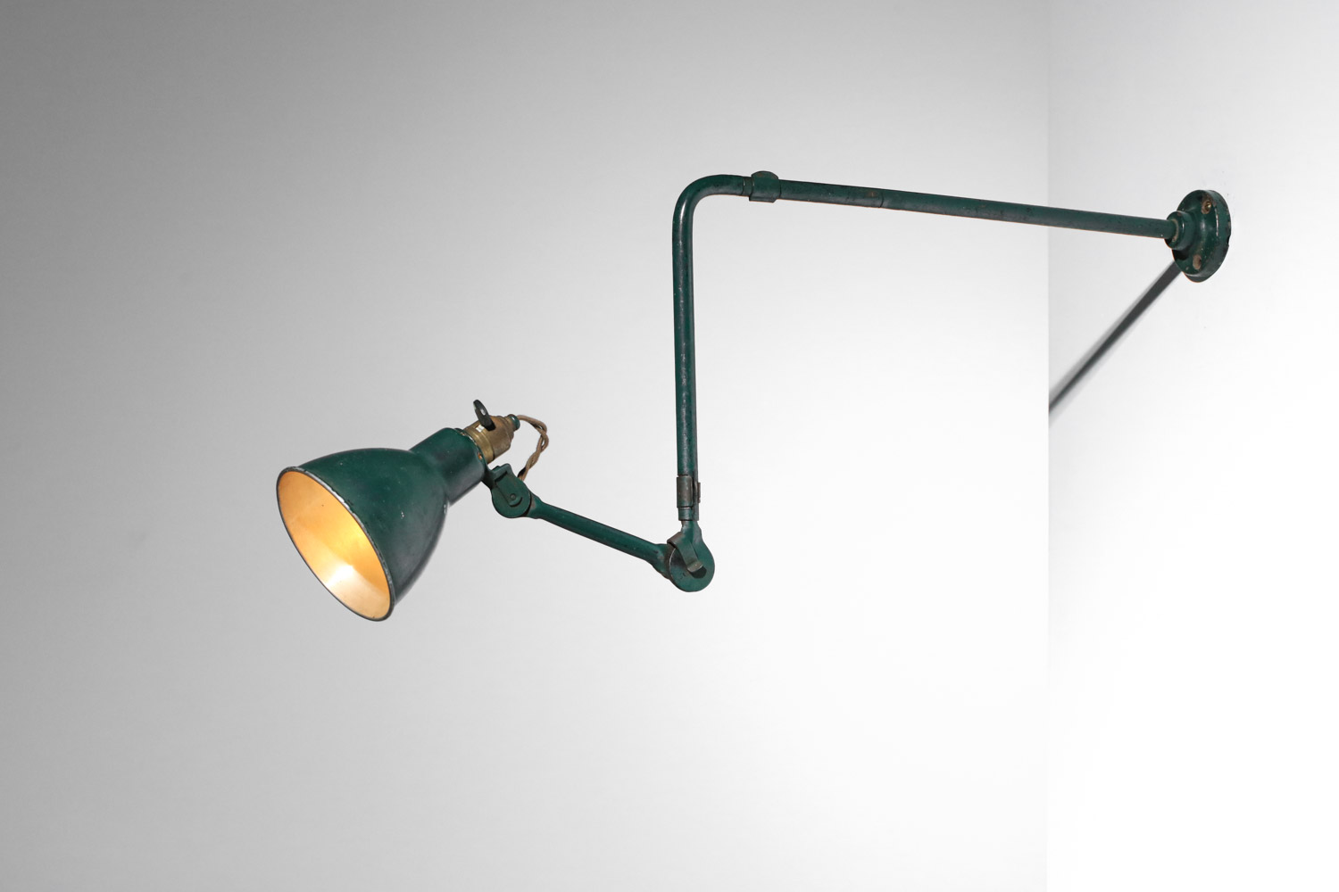 applique lampe de albert albin gras model 310 vert G645