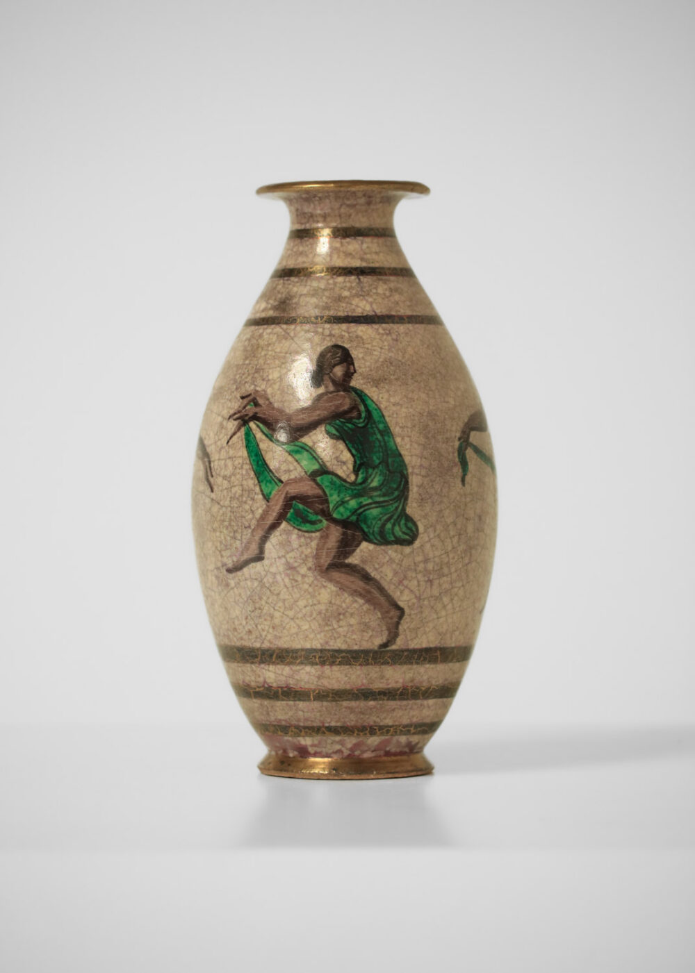 grand vase jean mayodon à décor de danseuses des années 30 - J191