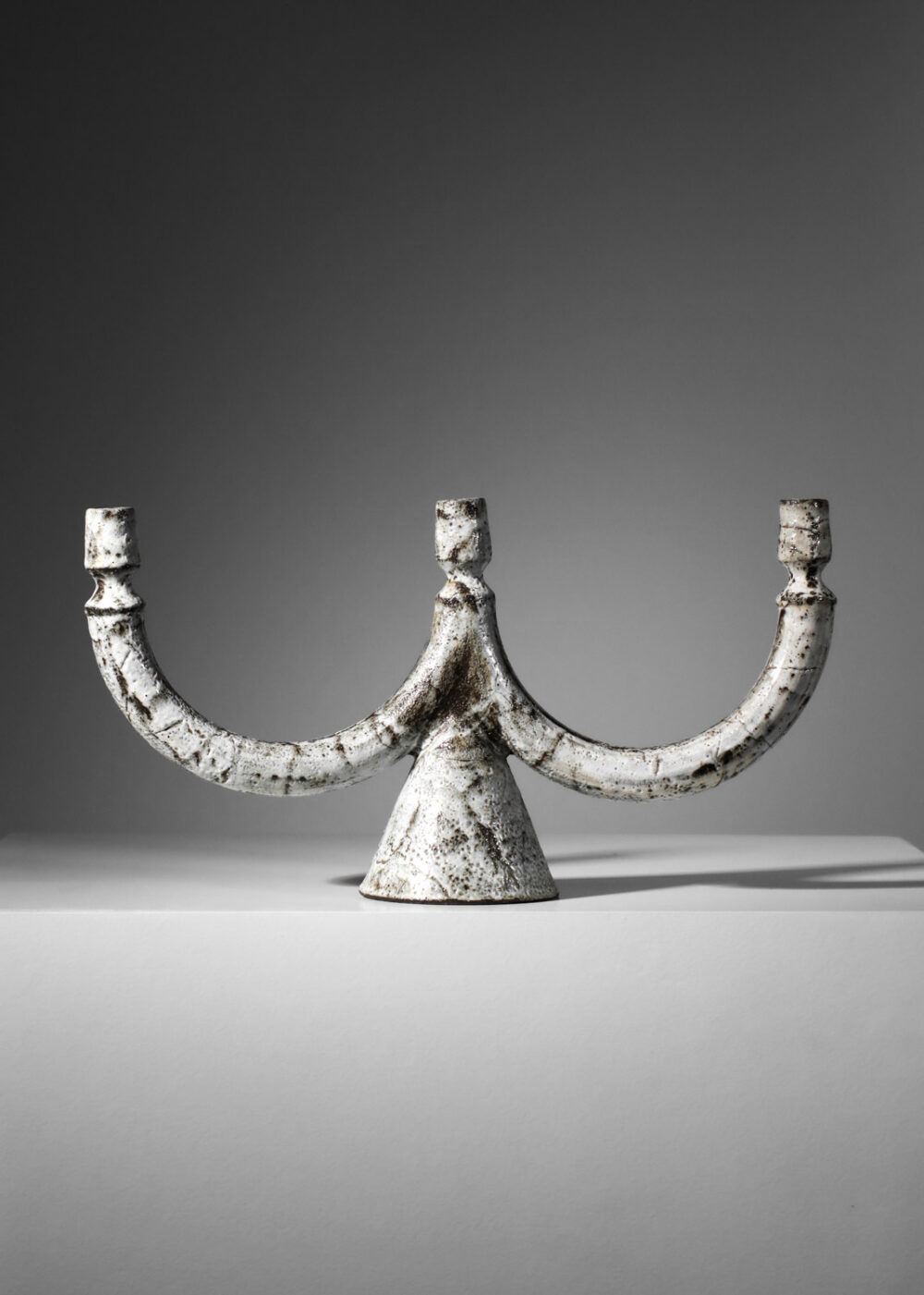large ceramic candlestick jean derval vallauris - I450