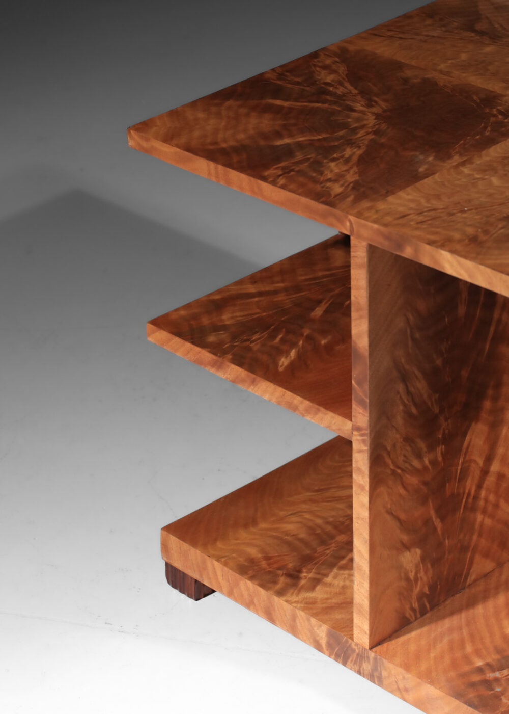 table basse art déco en bois de loupe années 40 francaise - I377