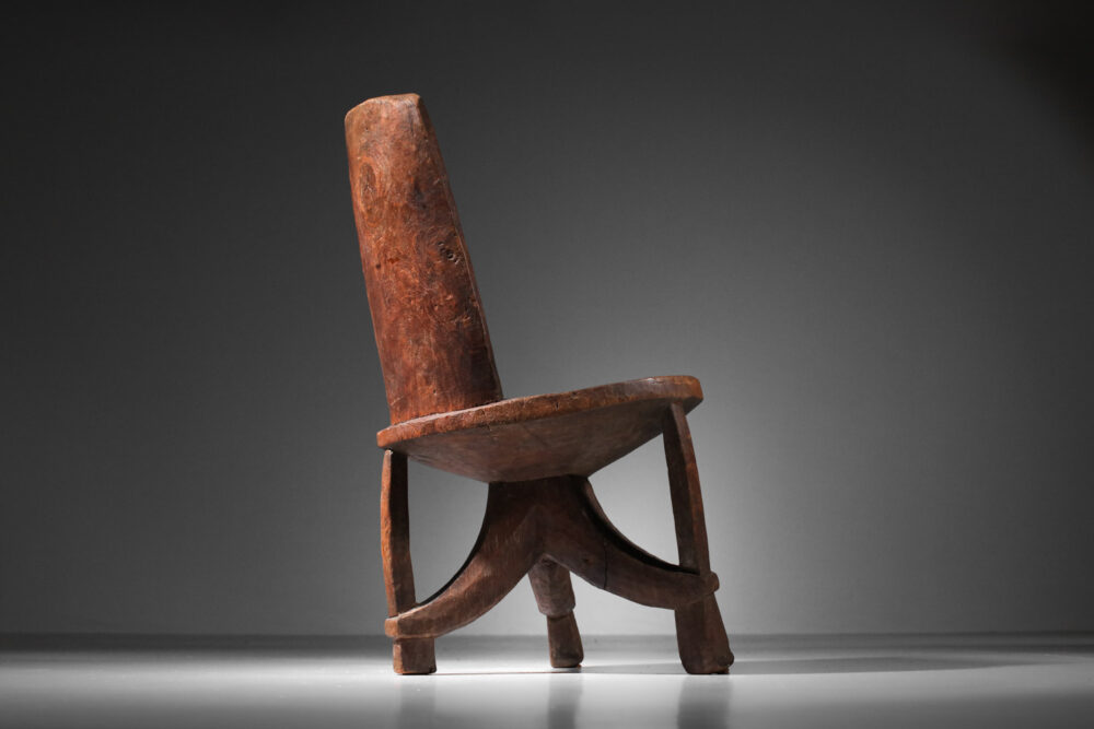 chaise fauteuil tripode ethnique africaniste - I502