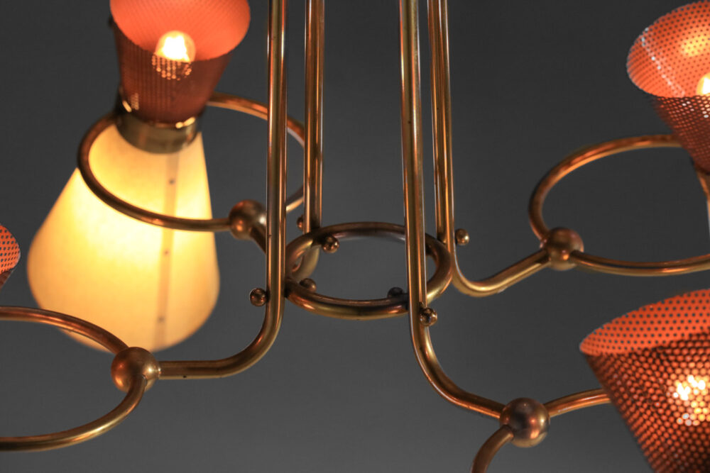 lustre daibolos des années 50 rigitule et laiton - F012