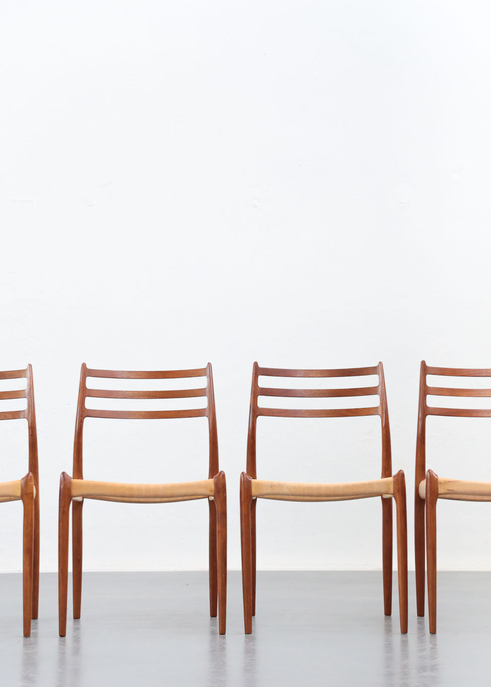 6 chairs niels O Moller model 78 teak - Image 6