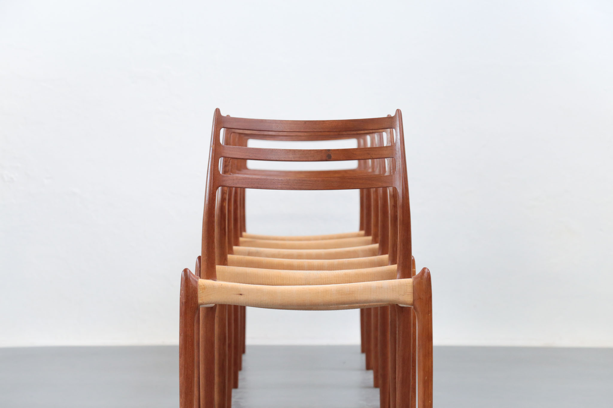 6 chairs niels O Moller model 78 teak - Image 5