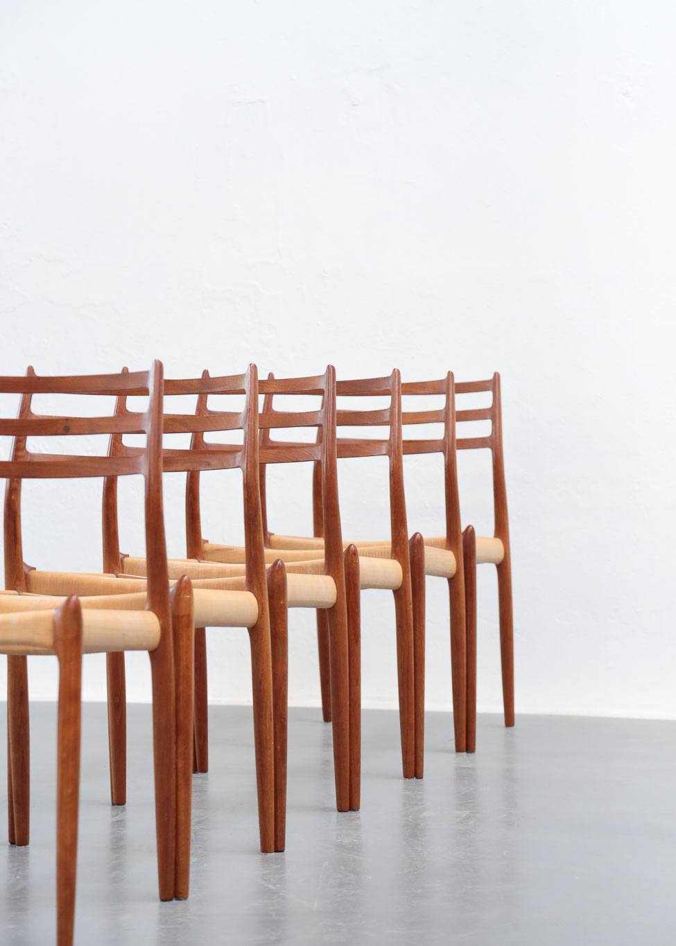 6 chairs niels O Moller model 78 teak - Image 3