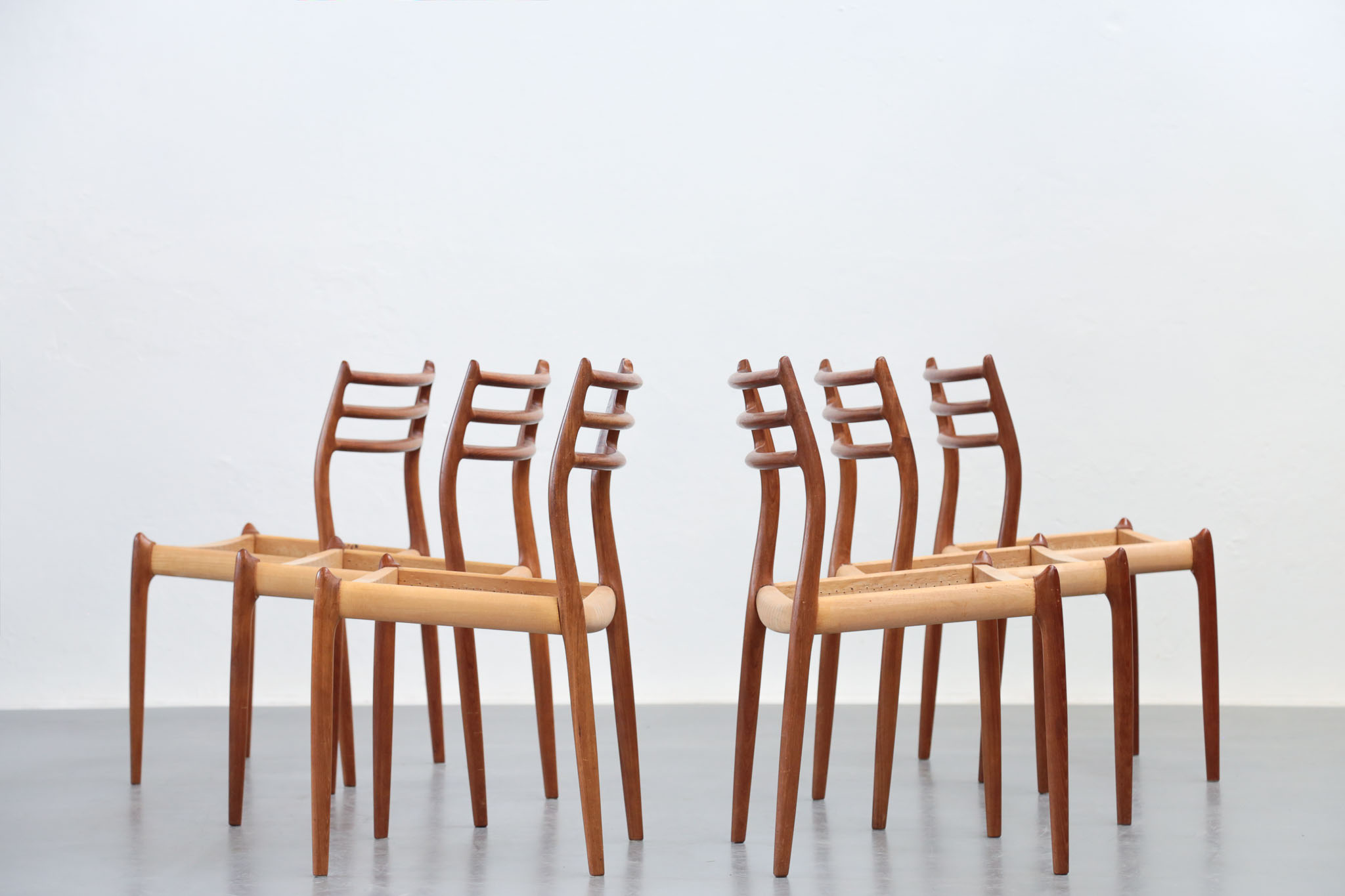 6 chairs niels O Moller model 78 teak - Image 2
