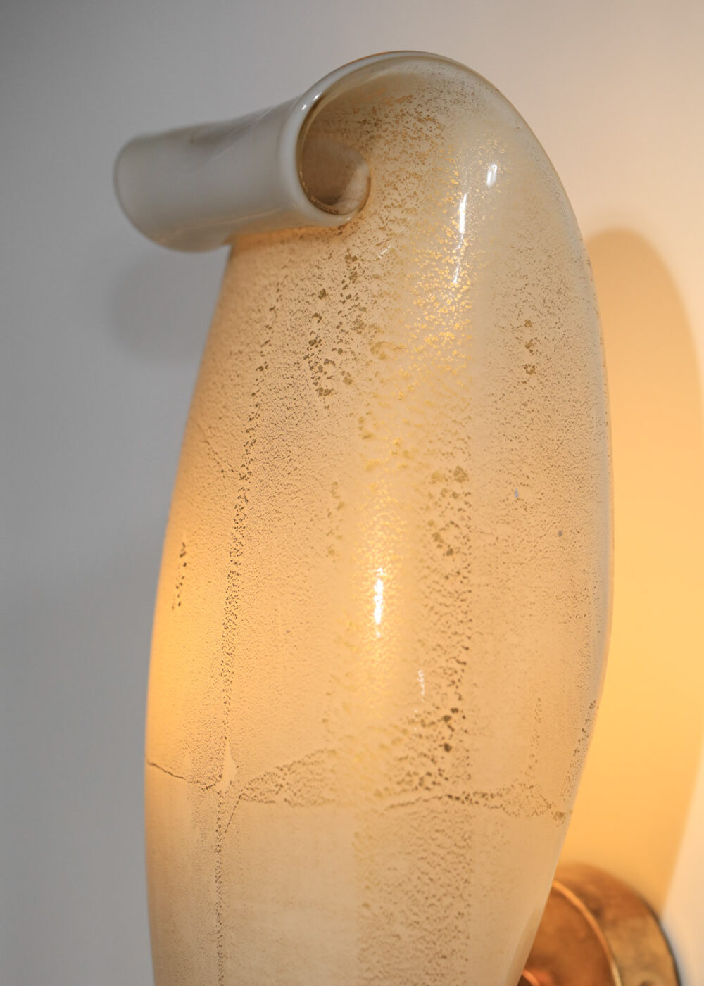 Applique italienne feuille d_or en verre venini attr. tomaso buzzi I127