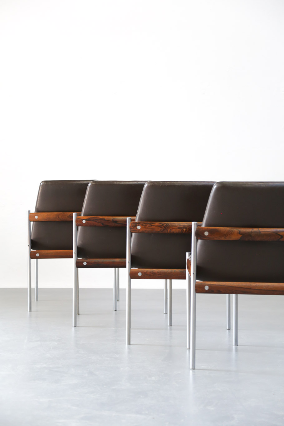 Rare Set of Four Scandinavian Chairs by Sven Ivar Dysthe, Danish - Image 8