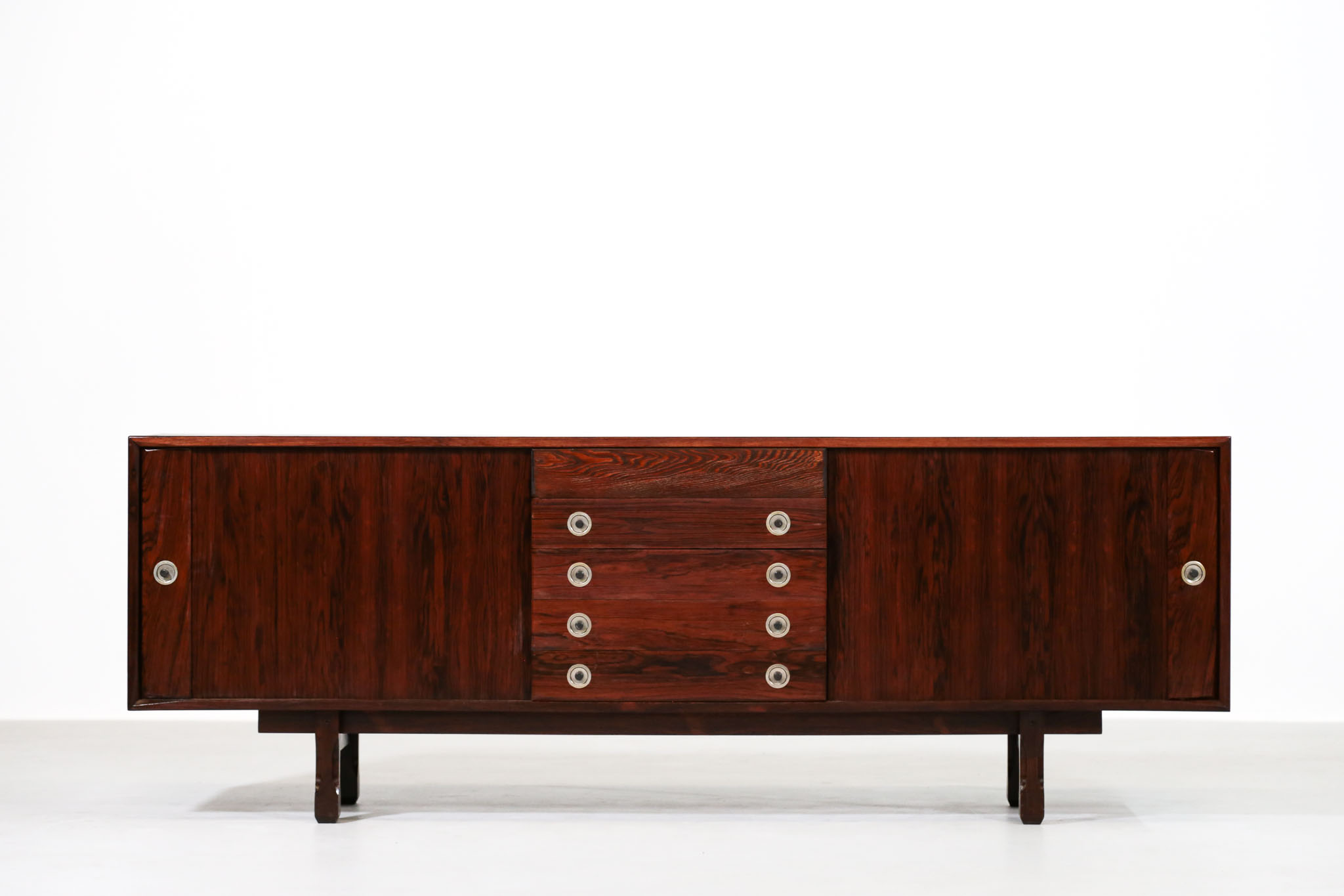 Italian Rosewood Sideboard, 1960s Design in Style of Gianfranco Frattini - E056