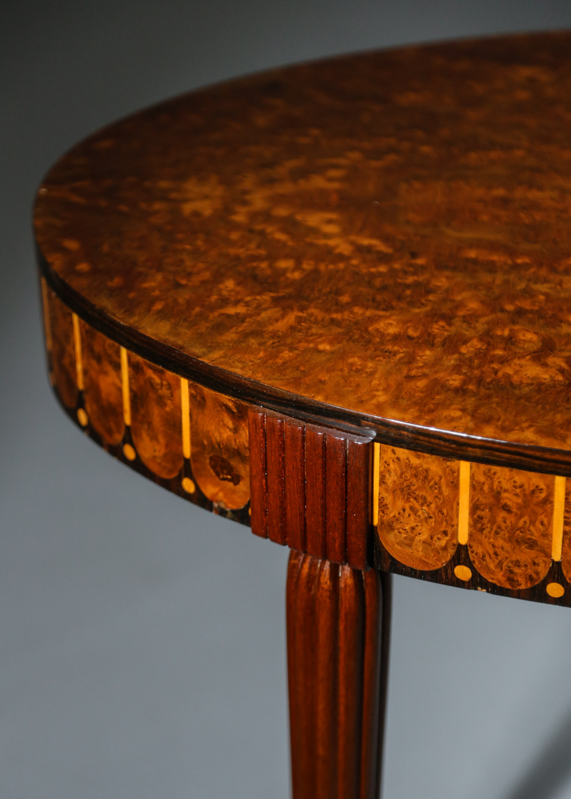 Marquetry Gueridon, Mahogany and Rosewood - Image 8