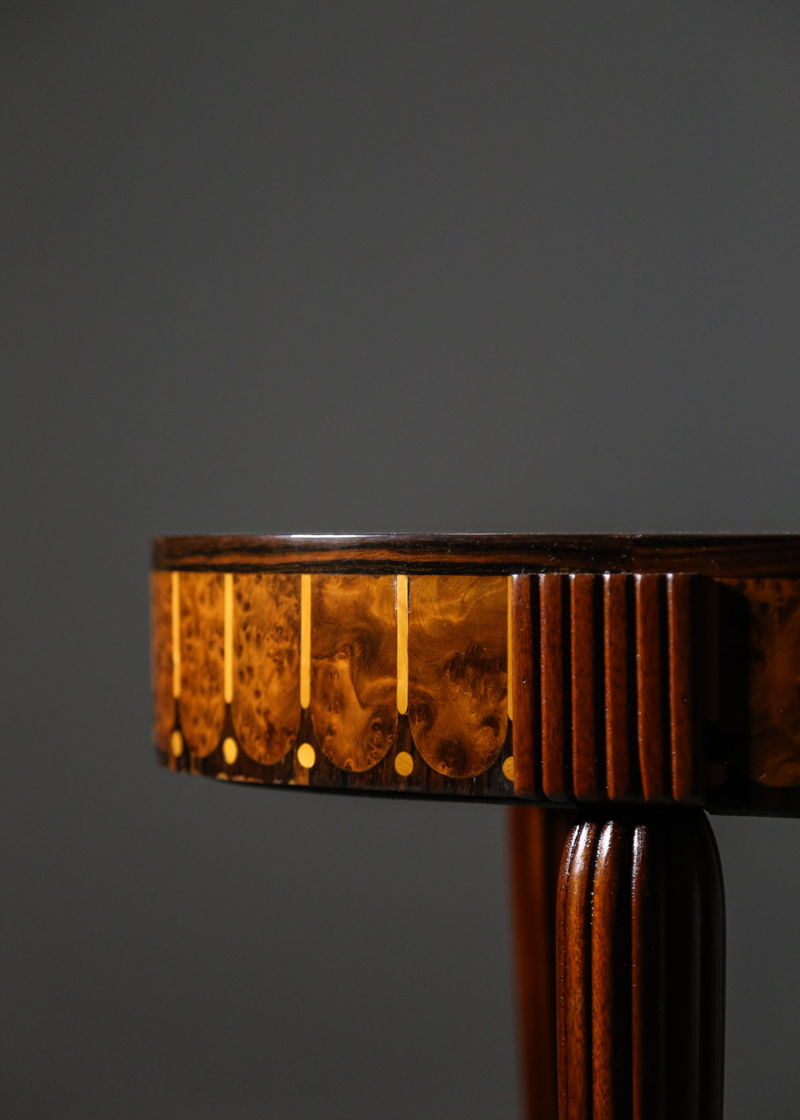 Marquetry Gueridon, Mahogany and Rosewood - Image 9