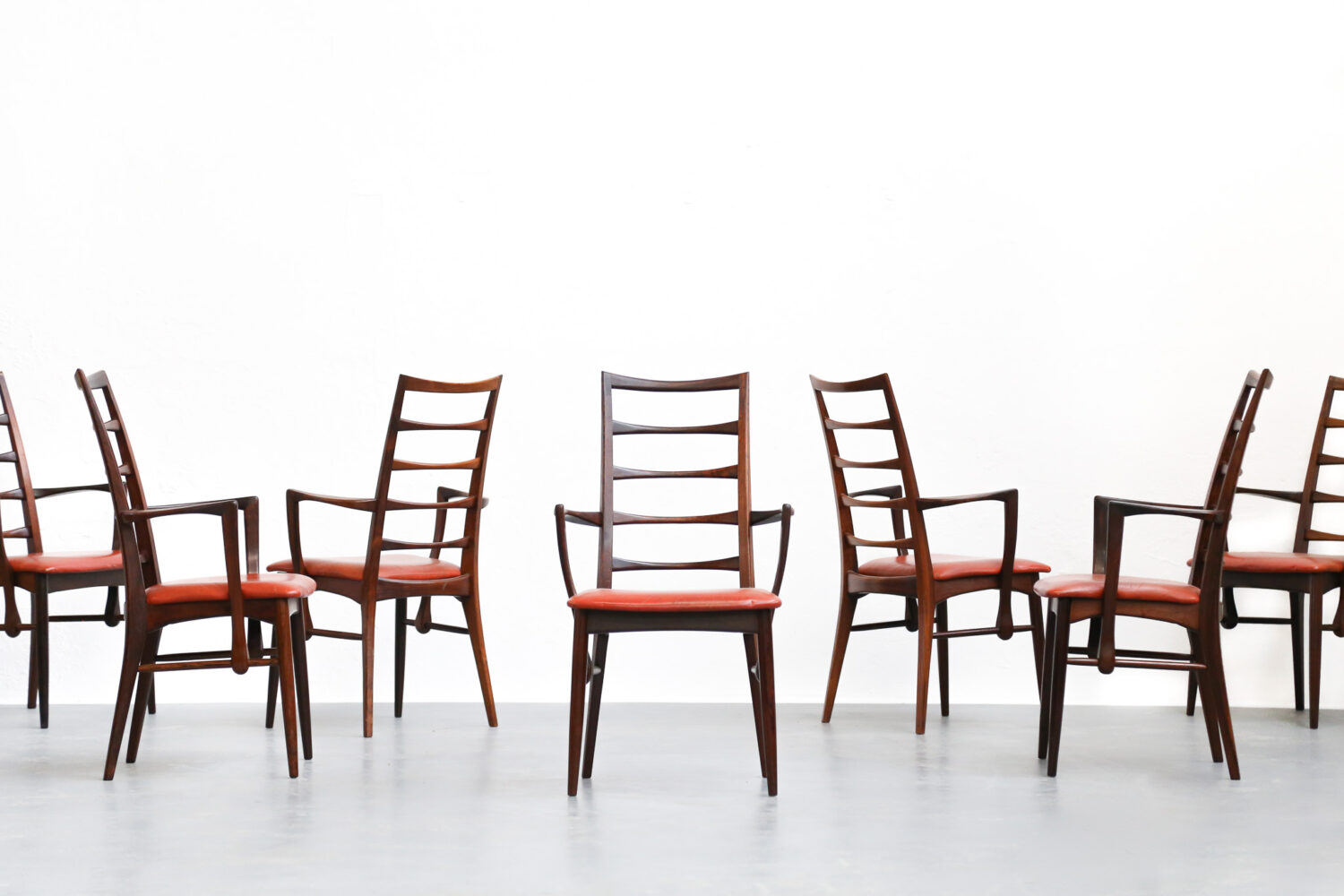 Danish Chairs Niels Kofoed Scandinavian Rosewood Dinning Armchairs Design - D195