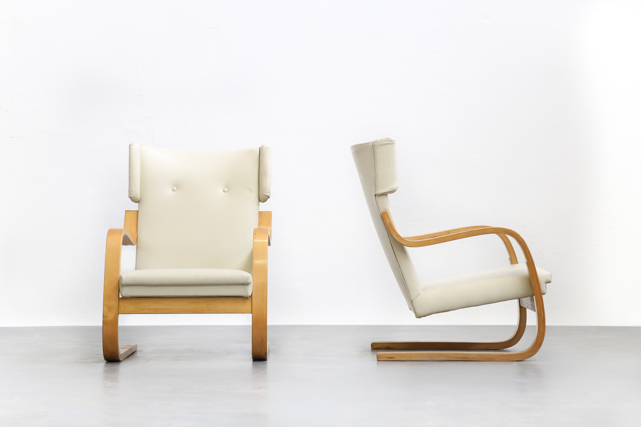 Pair of Lounge Chairs Model 401 by Alvar Aalto, 1935 Finland Design - A10 - Image 4