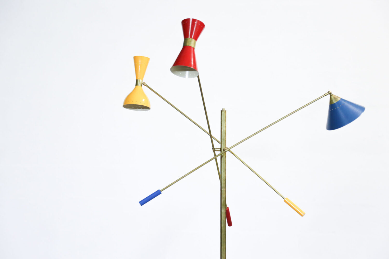 Modern Italian floor lamp in the style of Angelo Lelli blue yellow red "Vita" - ML117