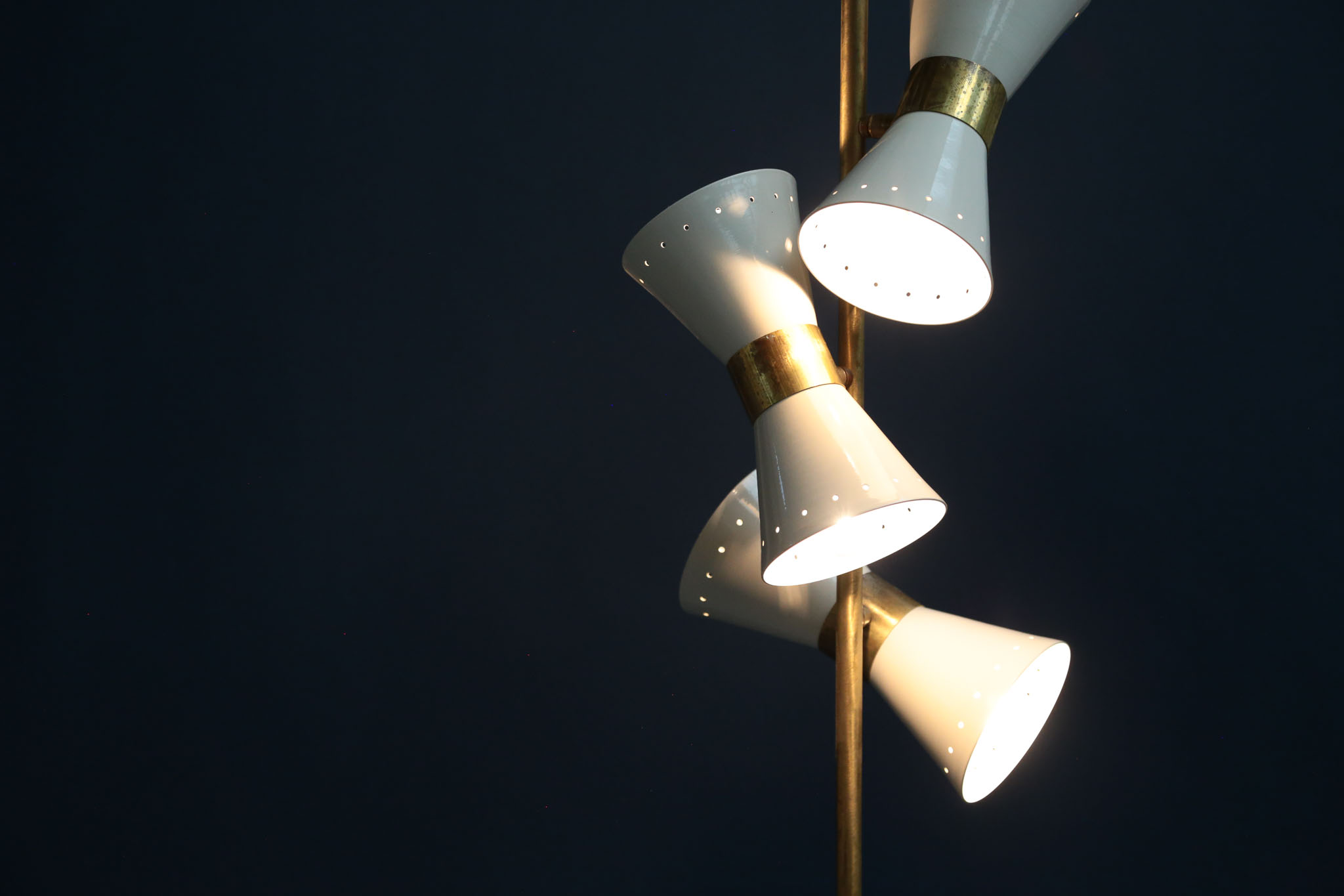Italian Modern brass floor lamp 3 spots "Chiara" - ML111