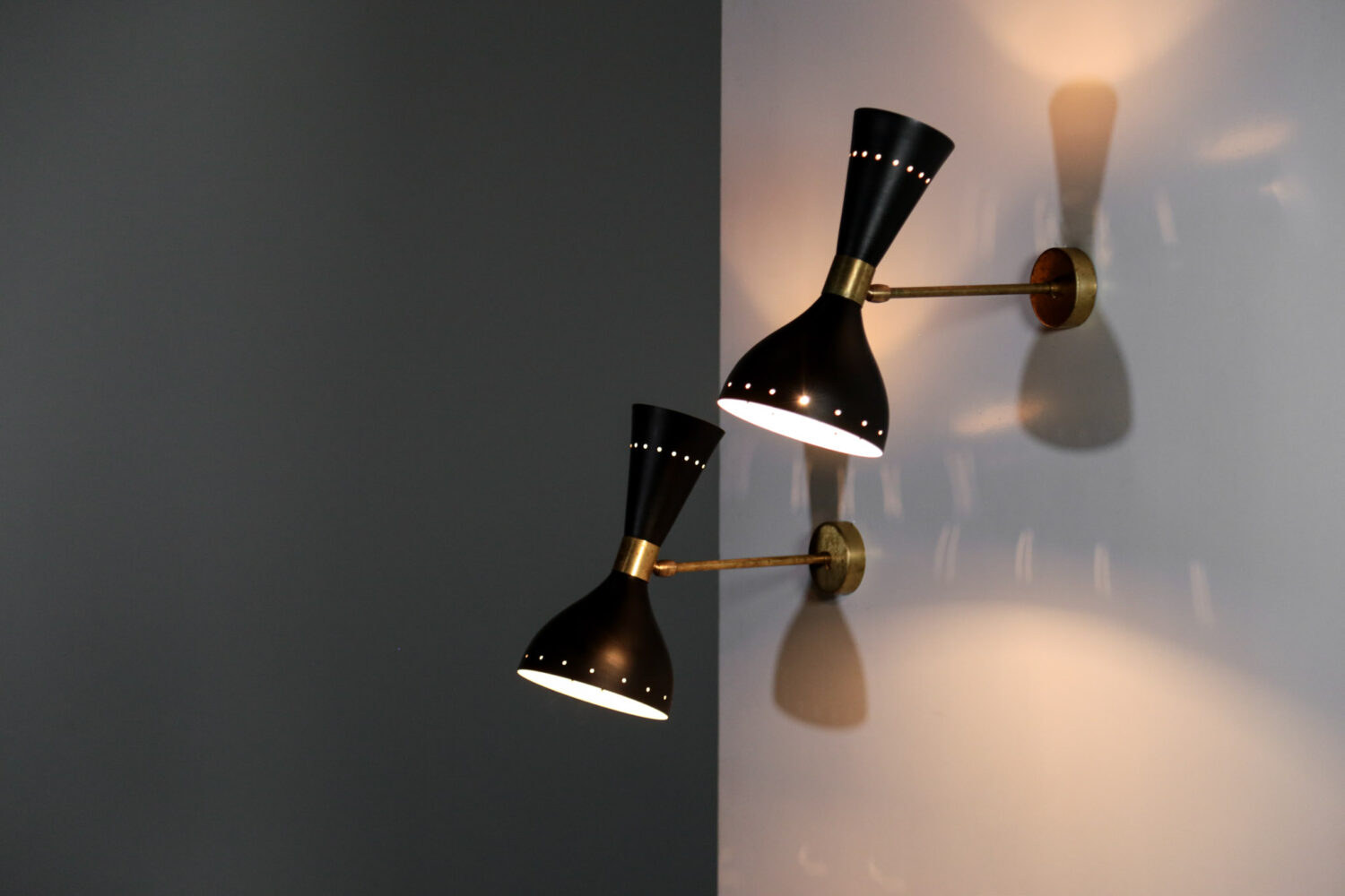 Pair of Italian Modern Diabolo Sconces Stilnovo Style, Wall Light - ML103