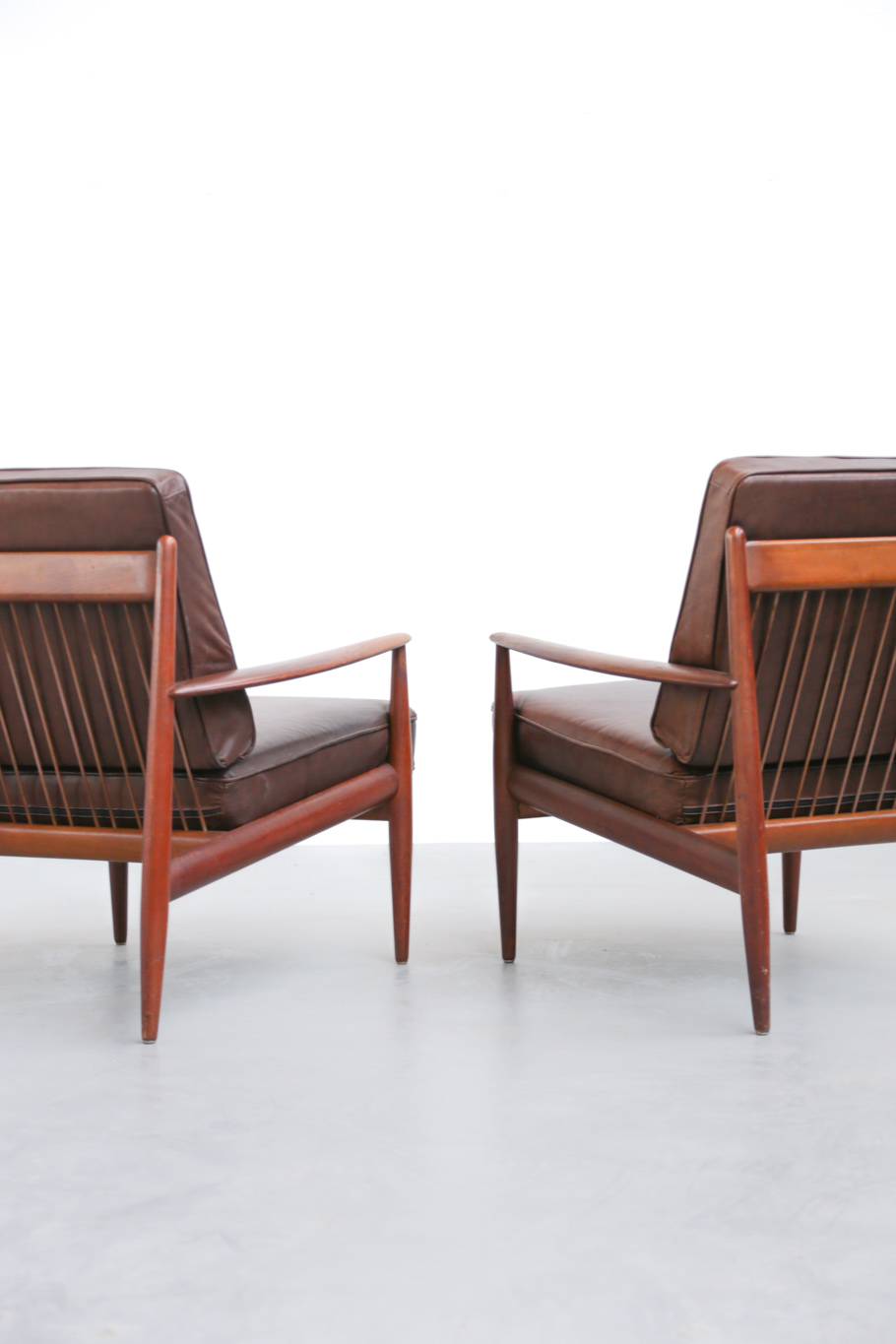 Danish Lounge Chairs by Grete Jalk leather scandinavian - Image 2