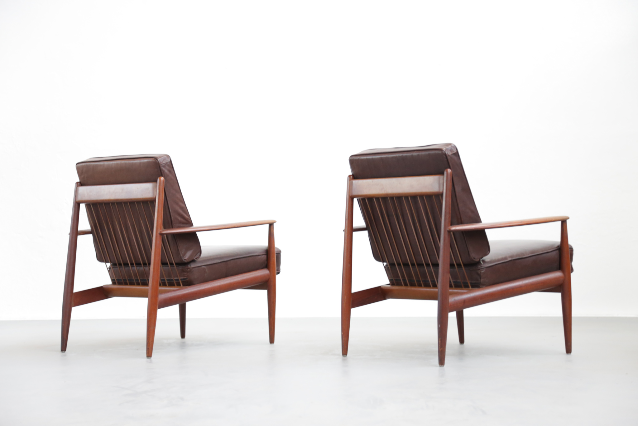 Danish Lounge Chairs by Grete Jalk leather scandinavian - Image 7
