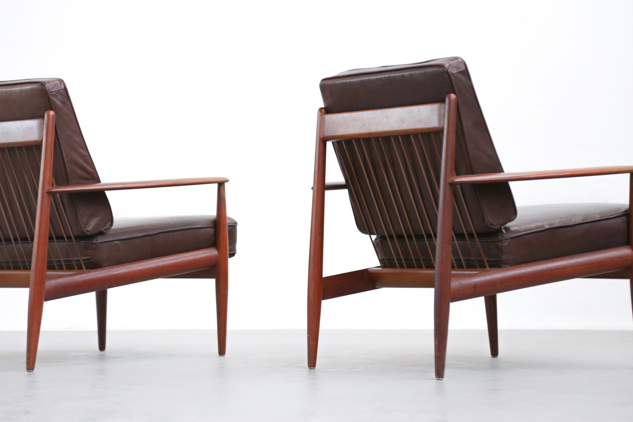 Danish Lounge Chairs by Grete Jalk leather scandinavian - Image 8