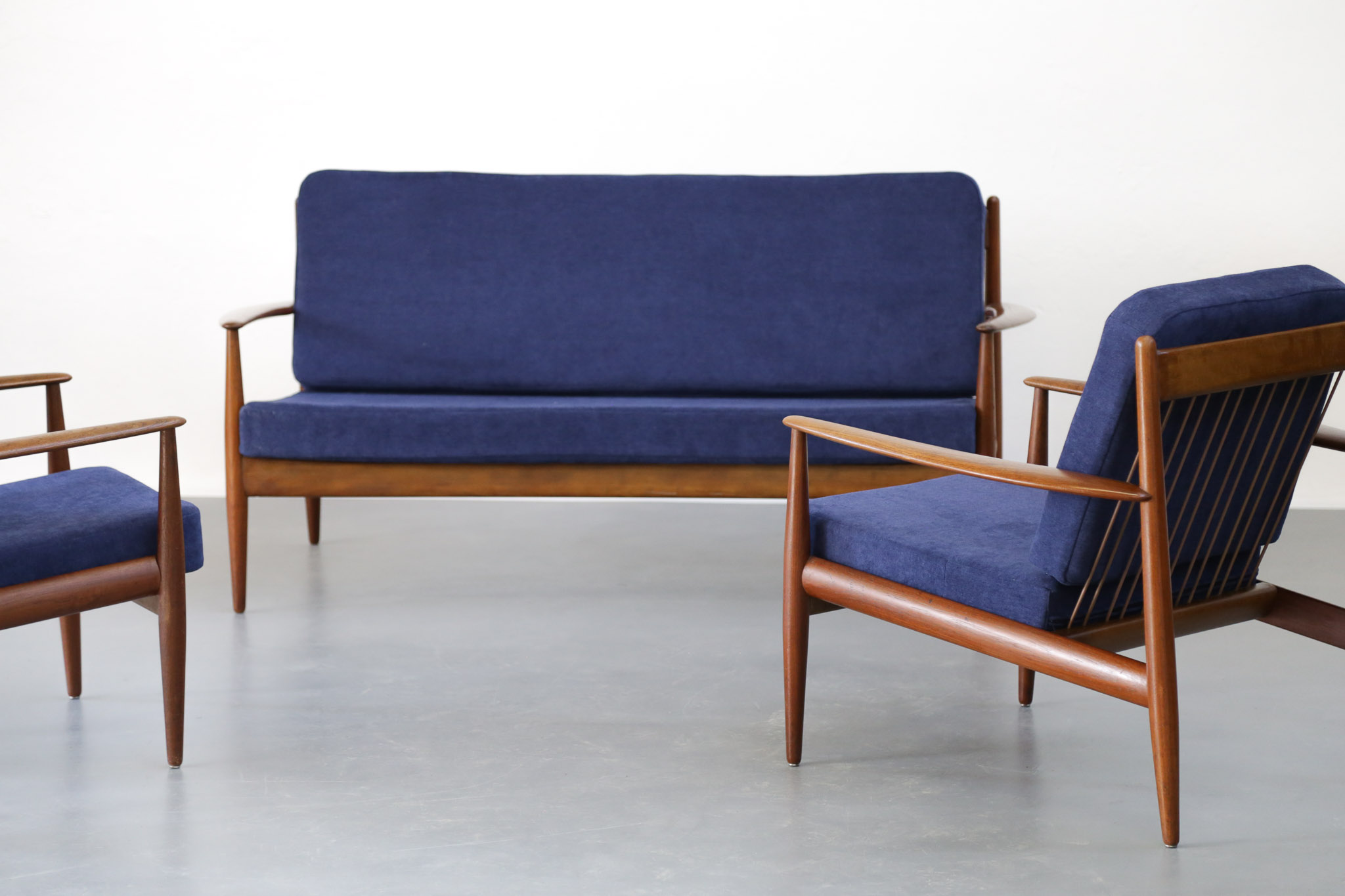 Pair of Lounge Chairs Grete Jalk Danish Teak - Image 12