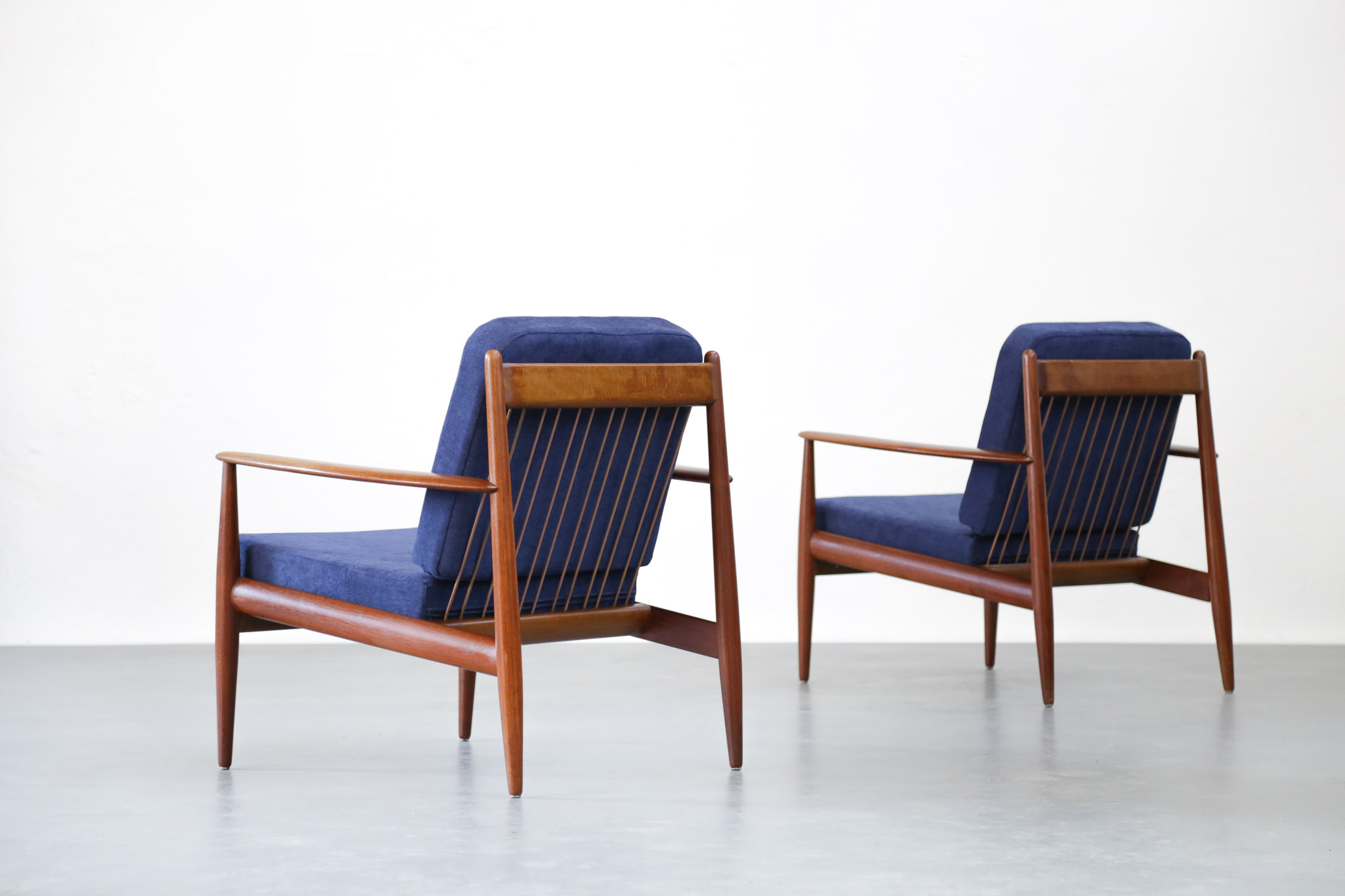 Pair of Lounge Chairs Grete Jalk Danish Teak - Image 7