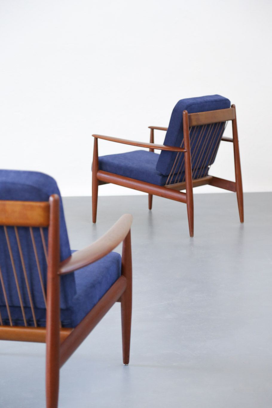 Pair of Lounge Chairs Grete Jalk Danish Teak - Image 6
