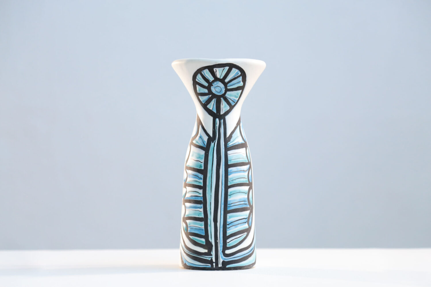 Signed Roger Capron Ceramic Pitcher/Vase for Vallauris, 1970s