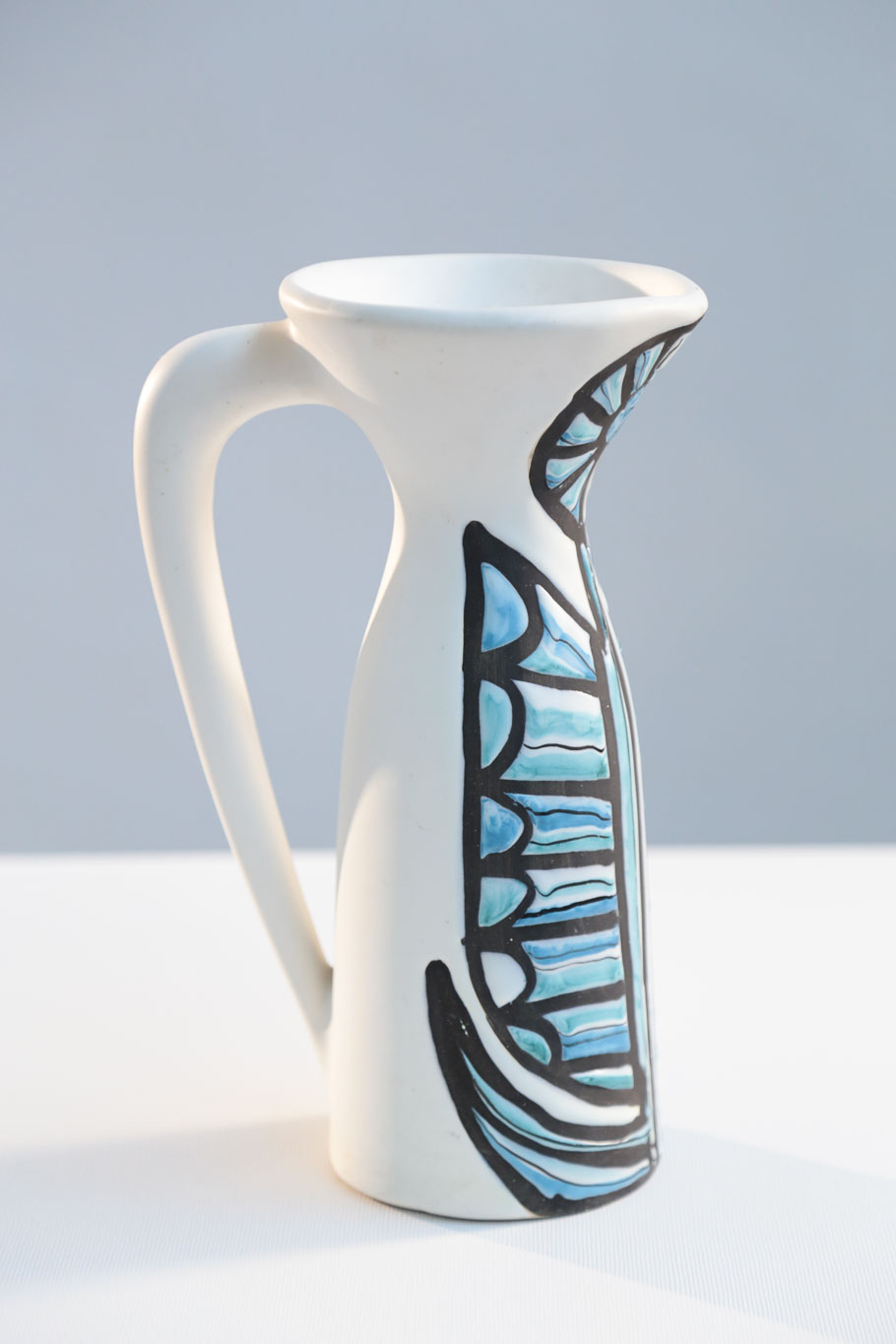 Signed Roger Capron Ceramic Pitcher/Vase for Vallauris, 1970s - Image 3
