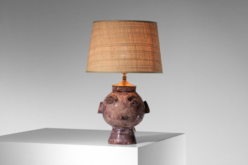Pied de lampe en céramique anthropomorphe non signé années 60 - H637