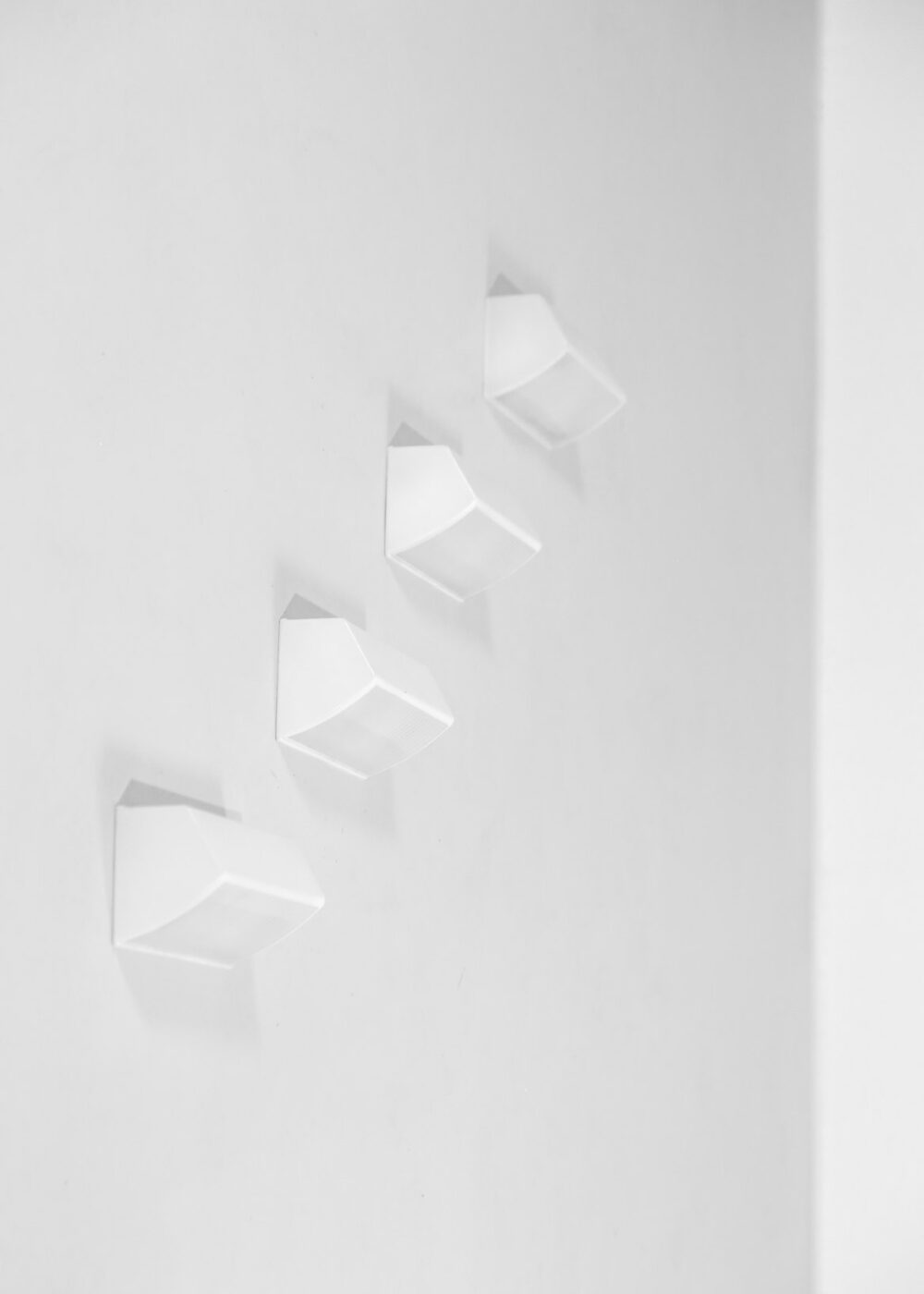 Set of Four Vintage Sconces by Holophane, France, 1960s