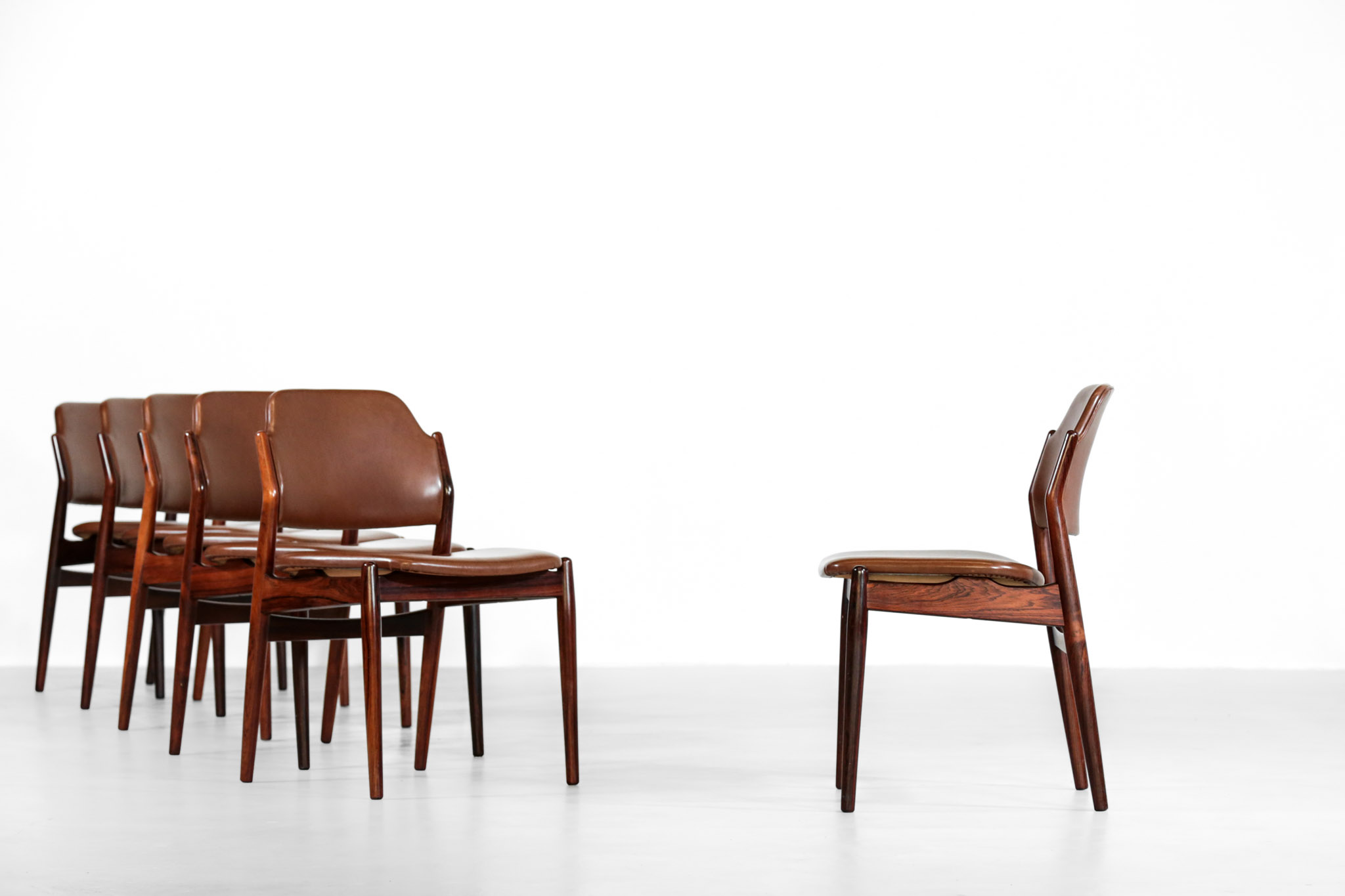 Arne Vodder Chairs, Set of 6 in Rosewood, Denmark - D095