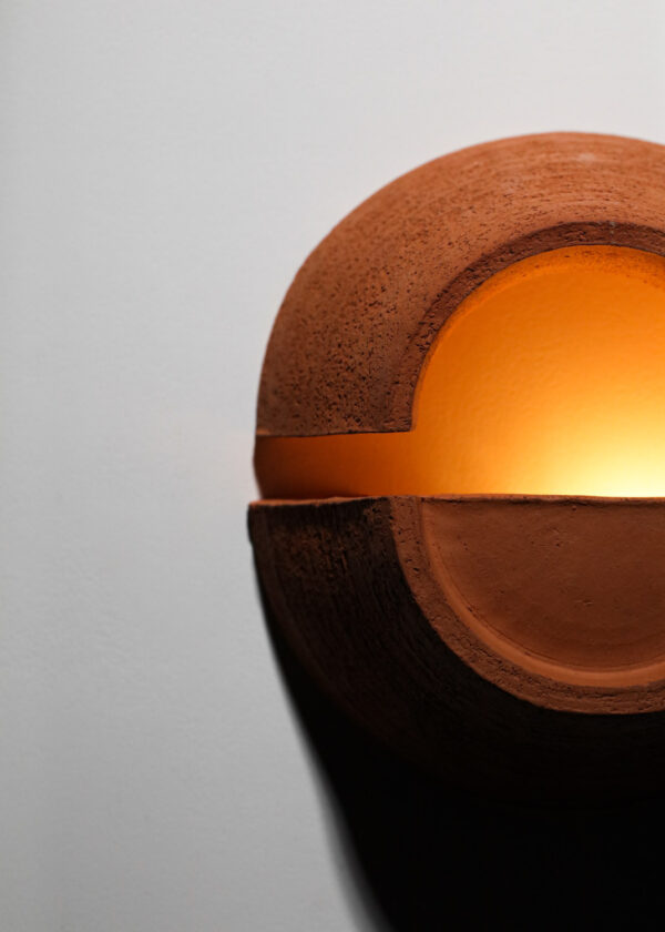 Grande applique céramique grès chamotté Katia Mihaylova pour Danke Galerie - K01