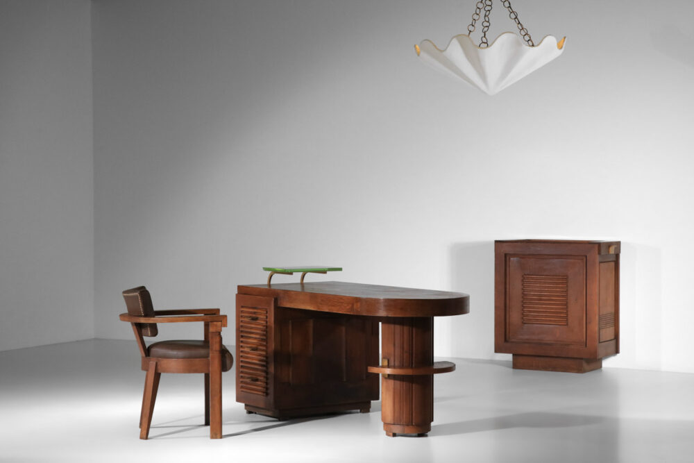 charles dudouyt bureau bar en chêne massif art déco années 30