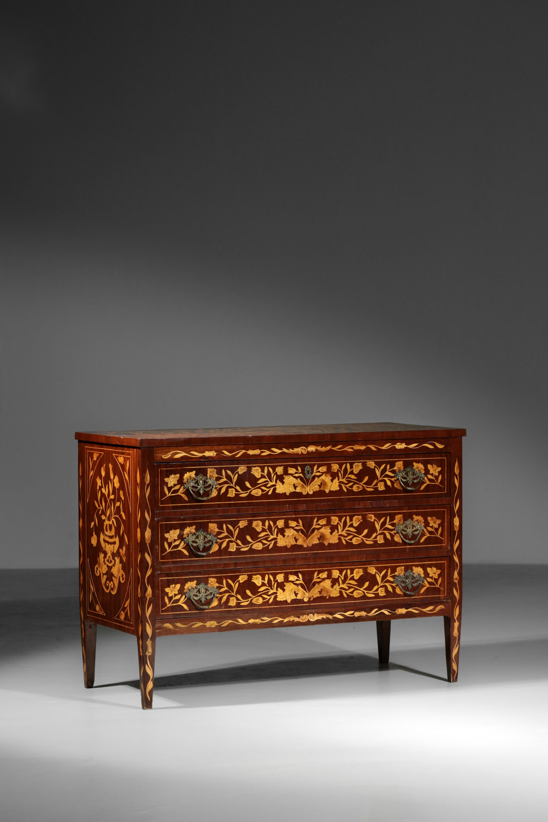 commode italienne marqueterie design années 40 art deco 5
