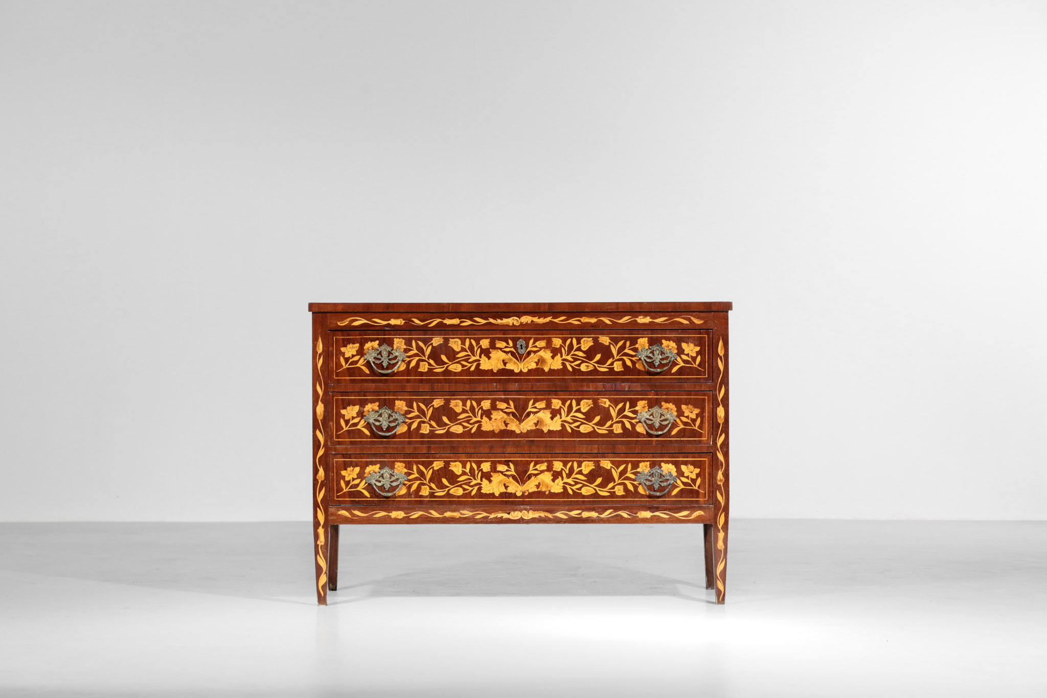 commode italienne marqueterie design années 40 art deco 5