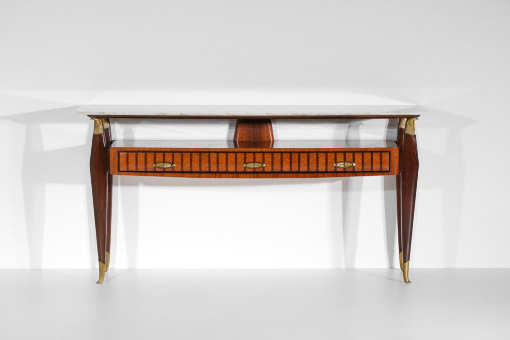 console italienne années 60 en marbre style Vittorio Dassi vintage
