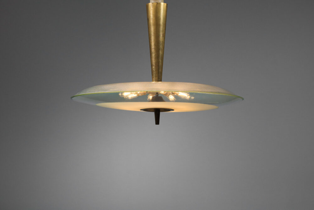 grand lustre suspension max ingrand pour fontana arte années 60 H362