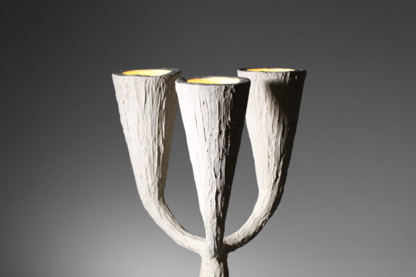 grande lampe lampadaire lustre contemporain en plâtre artisanal style jean michel frank - MM003